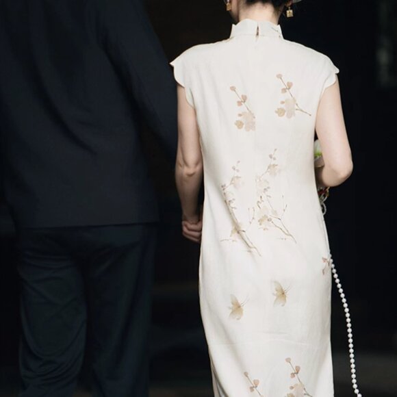 Heyue Huaxing | Xu Luo | New Chinese Style Silk Qipao Dress New with tag - Picture 8 of 10